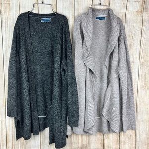 2 Karen Scott Womens Open Front Cardigan Sweaters